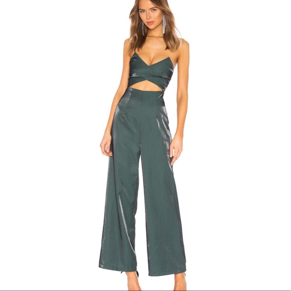 REVOLVE  Cut Out Jumpsuit in Forest Green